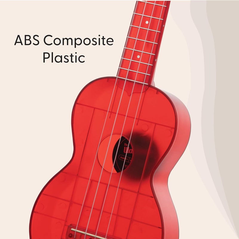 Kala Ukulele Maritime Red 4 String Soprano Ukulele from the Waterman Sea Glass Collection, Classroom Instruments - Image 3